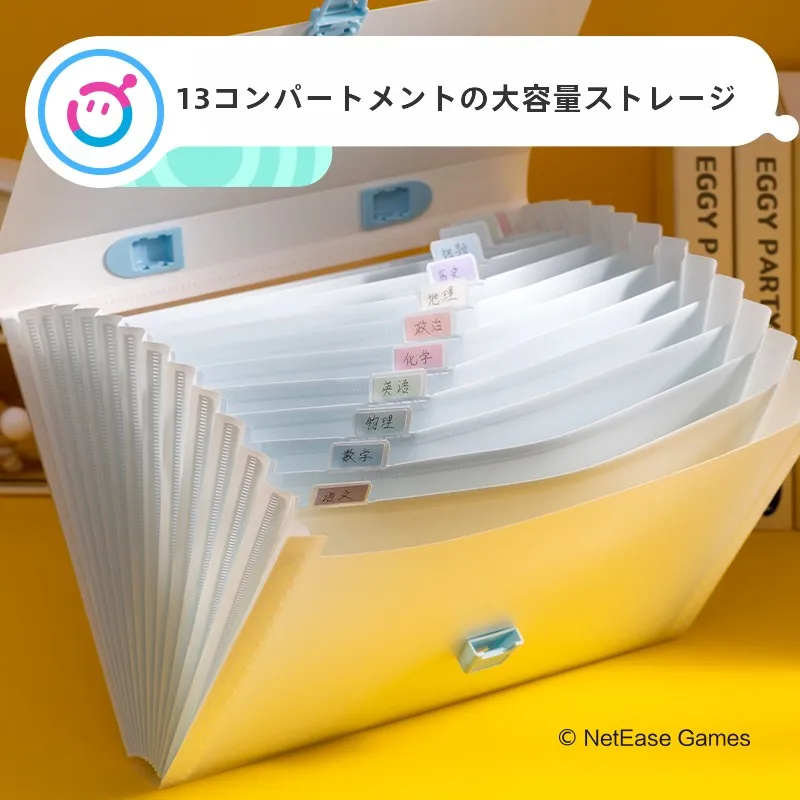 小学校書類整理のための大容量ファイルケース【A4対応・13ポケット・横型】