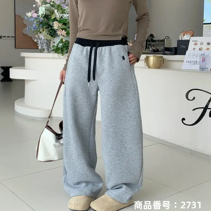 極上の柔らかさのスウェットパンツ【ウエストひも・スタイル・女性用】（セットアップ対応）