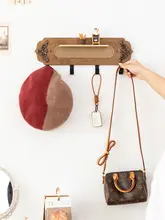 アールデコスタイルの壁掛け収納ラック【靴箱・コートフック・バッグ・鍵用】