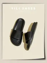 極上の柔らかさ！真皮製の厚底一字型サンダル【女性用・夏用・カジュアル・ビーチ・ゆったりサイズ】