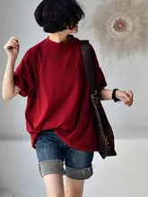 ミラン宣言 レディース ゆったりした肌触りの良いコットンTシャツ【無地・クルーネック・短袖】