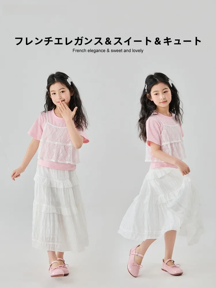 夏用女の子ティーシャツ【短袖・レース・薄手】（セットアップ対応）：法式デザインで通気性を重視したキッズおしゃれブランドの選定基準