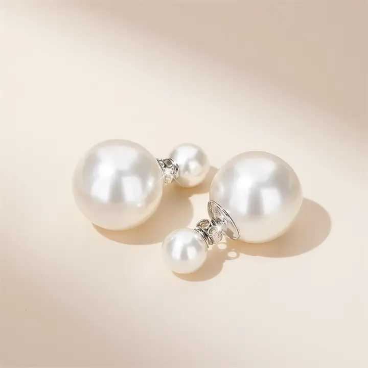 個性的なデザインのパールイヤリング【上品で美しい】