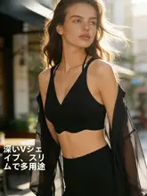 スポーツブラ【クッション性・背中開き・ノンワイヤー・アウターとしても使用可能】