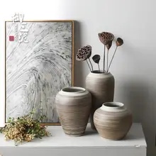 花瓶 モダン リビングルームに適した セラミック 粗陶器 装飾 性能優れた