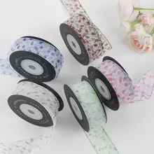 夏用チューリップリボン付きヘアアクセサリー【2.5cm・透明で新鮮なグリーン・ギフト用】