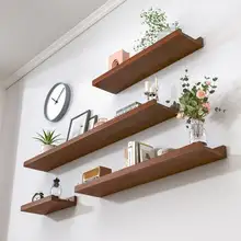 壁掛けシェルフ 収納棚 リビング装飾 無垢材