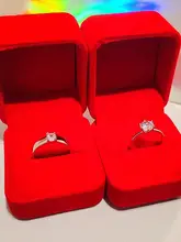 婚礼用 クラリティの高い婚約指輪【女性用・カップル用・調整可能】（セットアップ対応）