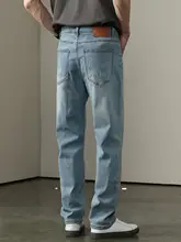ヴィンテージ風 ライセール天絲デニムパンツ【メンズ・秋冬用・裏起毛・フィット・ストレート】