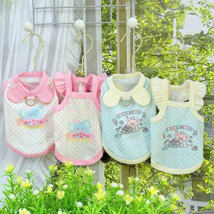 犬用夏用薄手タンクトップ【かわいいキャラクター・小型犬用】