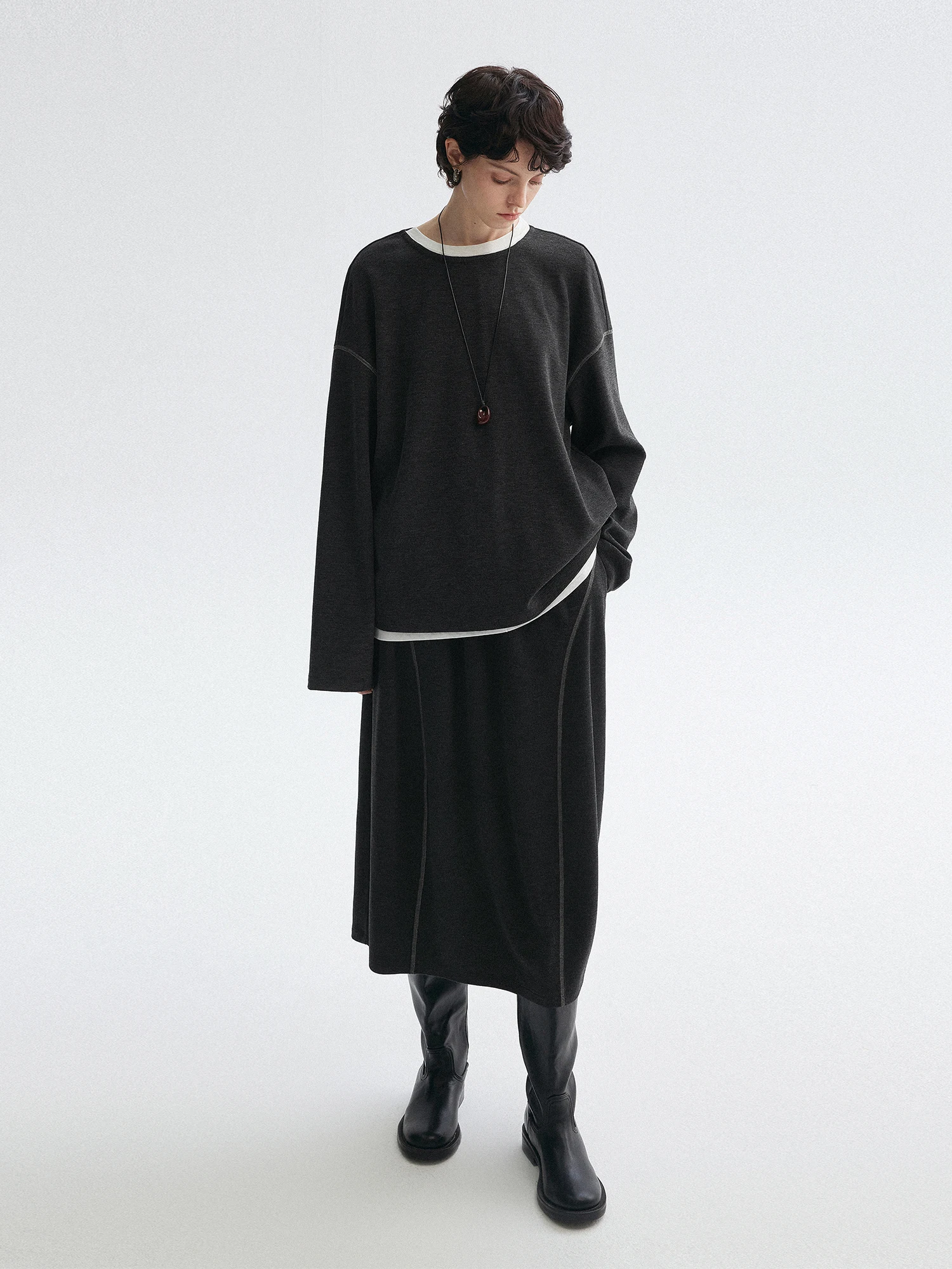 Tシャツをズボンに入れるのはなぜ？それなら、この「ゆったりカジュアルTシャツ＋サマースカート」セットがベストなの！