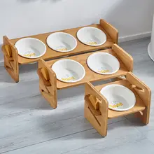 猫用ボウル ダブルボウル 首椎保護 セラミック 食事用