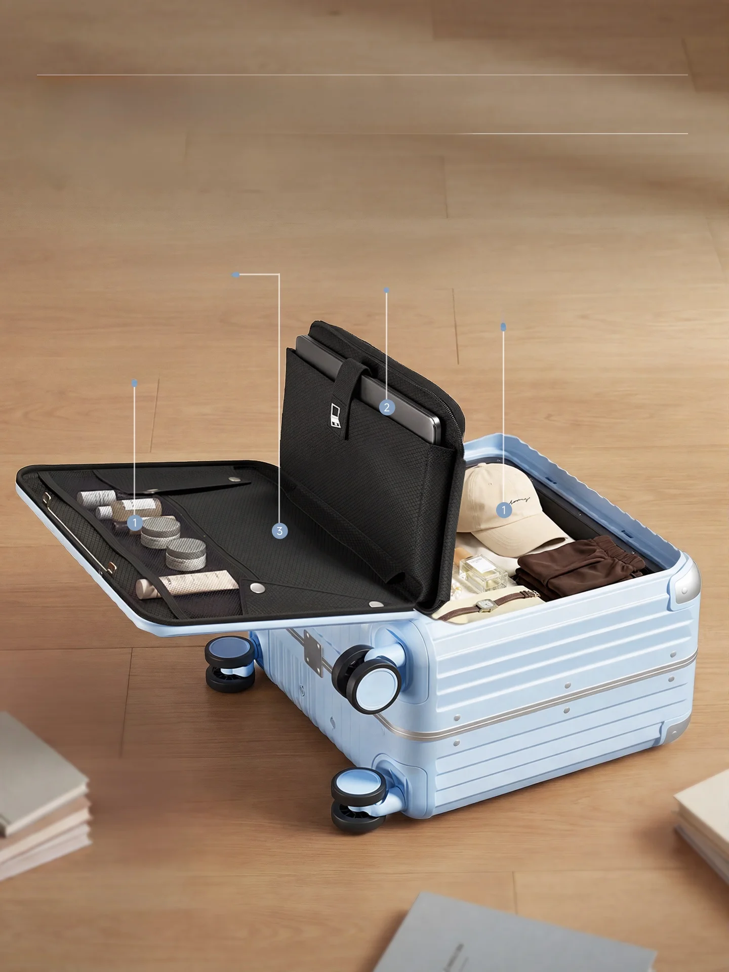 アルミフレーム 前開きキャリーバッグ：軽量・旅行用・おしゃれな可登機ケースの実用性と使い分け