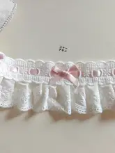 リボン付きレースフリル装飾【DIY・ロリータスタイル・裾と袖口用】