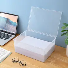 A4用ファイル収納ボックス【透明・オフィス・家庭用・書類整理用】