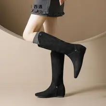 ブーツ レディース 2WAY ロングブーツ ショートブーツ 着痩せ ヴィンテージ 乗馬風 ルーズ 春 冬「FJ」
