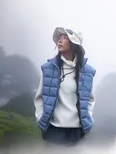 秋冬用 屋外ハイキングダウンベスト【男女兼用・極上の柔らかさ・軽量・白鹅绒】