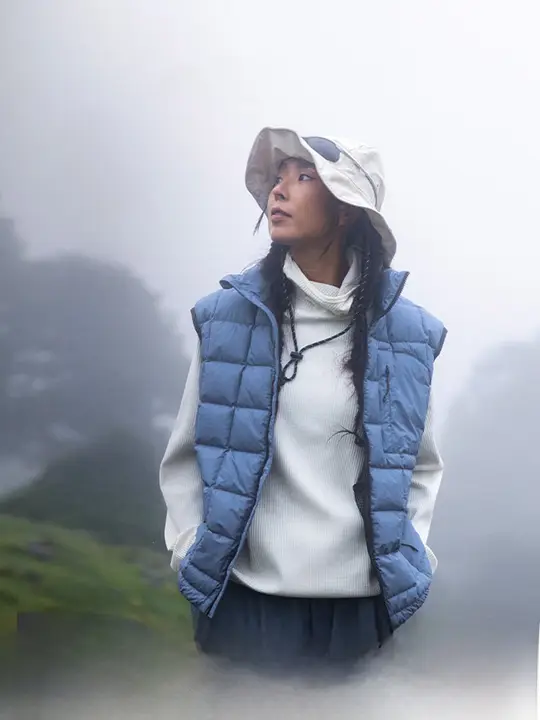 秋冬用 屋外ハイキングダウンベスト【男女兼用・極上の柔らかさ・軽量・白鹅绒】