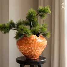 手作りの異形花瓶【新中式・侘寂風・陶器製・玄関・リビング用】