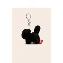 ふわふわの黒猫ぬいぐるみチャーム【カギやバッグ用・カップルギフト】