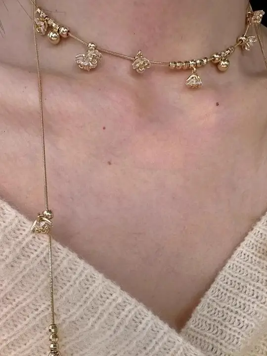 煌めく鈴蘭の花デザイン【高級感あるロックチェーン・美しいアクセサリー】