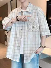 夏用の男士クールシルク半袖シャツ【スタイリッシュ・フィット感・中袖】