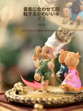 レトロなオルゴール風レコードプレーヤー置物【音楽ボックス・プリンセスデザイン・誕生日やバレンタインデーのギフトに最適】