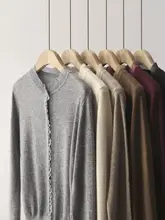 極上の柔らかさの毛糸セーター【オーガンジー切替・ウール・カシミヤ混】