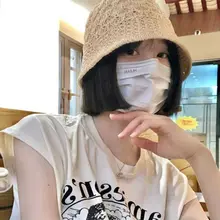 夏用透湿フード付きハットウィッグ【ショートストレート・通気性・おしゃれデザイン】