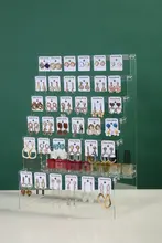 アクリル製 耳飾りディスプレイスタンド【階段式・耳飾り用・展示用】