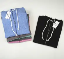 夏用 薄手ジップアップフード付きトップス【長袖・UVカット・スリムフィット】