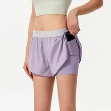 速乾性女子用スポーツショートパンツ【防透け・屋外用・ランニング・ヨガ・トレーニング対応】（セットアップ対応）
