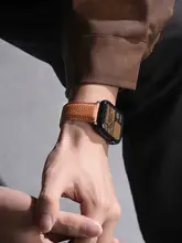 Apple Watch バンド メンズ 本革 マグネット式 上品 夏 Series 10 9 8 7 SE Ultra 対応