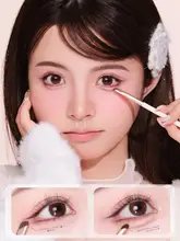 デュアルヘッドアイライナーブラシ【シザースデザイン・細部メイクアップ用】