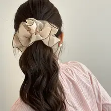 洗練されたデザインのヘアゴム【低めのポニーテール用・プレーン・ナチュラルスタイル】
