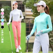 ゴルフウェア レディース 長袖Tシャツ【春夏用・冰丝・UVカット・速乾】