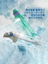 chako lab 水筒 スポーツボトル ストロー付き 大容量 夏用 持ち運び ワンタッチ開閉 「CHaKOLAB」