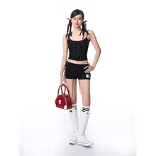 猫爪デザインの美式スポーツショートパンツ【女性用・バックヒップフィット・夏用】
