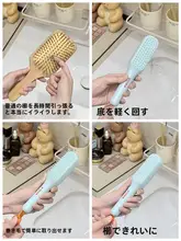 携帯可能な伸縮ミニブラシ【頭皮マッサージ・静電気防止・女性用】