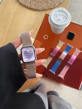 アップルウォッチ用 ミラネーズスタイルメタルバンド【磁気折りたたみ式・グラデーションカラー・高級感】
（セットアップ対応）