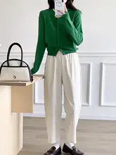 黒のパンツ【ゆったりしたストレート・ハイウエスト・秋用・小柄対応】（セットアップ対応）