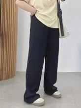 大きいサイズの天絲ストレートデニムパンツ【夏用・薄手・ゆったり・梨型体型対応】