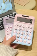 太陽光発電機能付き ポータブル計算機【学生・オフィス用・小型デザイン・グラデーションカラー】