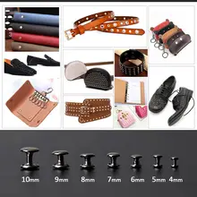 両面デザインの真鍮製リベット【DIY皮革用・手芸工具・金具パーツ】