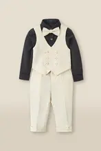 男児用フォーマルスーツベスト【イギリス風・結婚式・誕生日用・タキシード】（セットアップ対応）