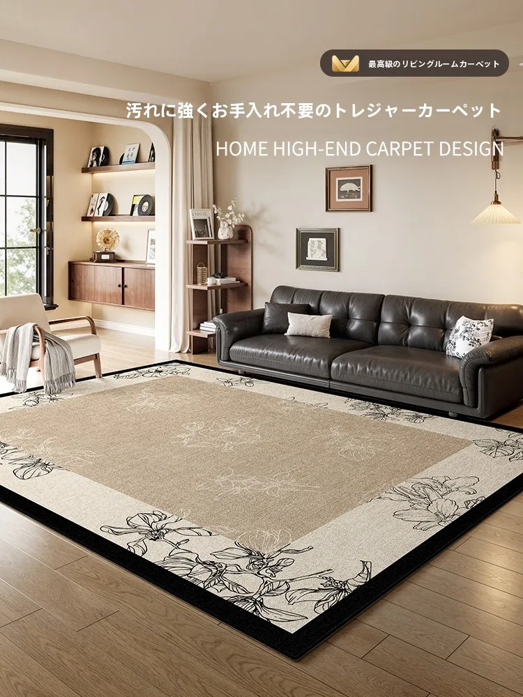 防水リビング用ラグ：中古風デザインで通気性と清潔さを両立