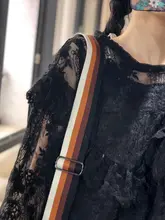 モリ 夏用オリジナルレトロ風刺繍レースシャツ【フィット・半透け・女性用】