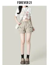 Forever 21 アメリカン レトロ カーキ カーゴ ショーツ