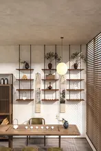 壁掛けバーカウンターラック【オフィス・リビング用・展示収納】