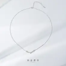 水晶付き鹿角デザインのロングネックレス【925純銀・クリスマス用・魅力的な装飾】